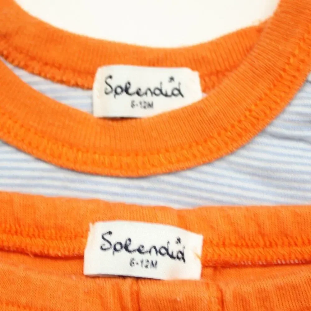 Splendid Outfit Baby Boys Size 6-12m Orange Blue Set